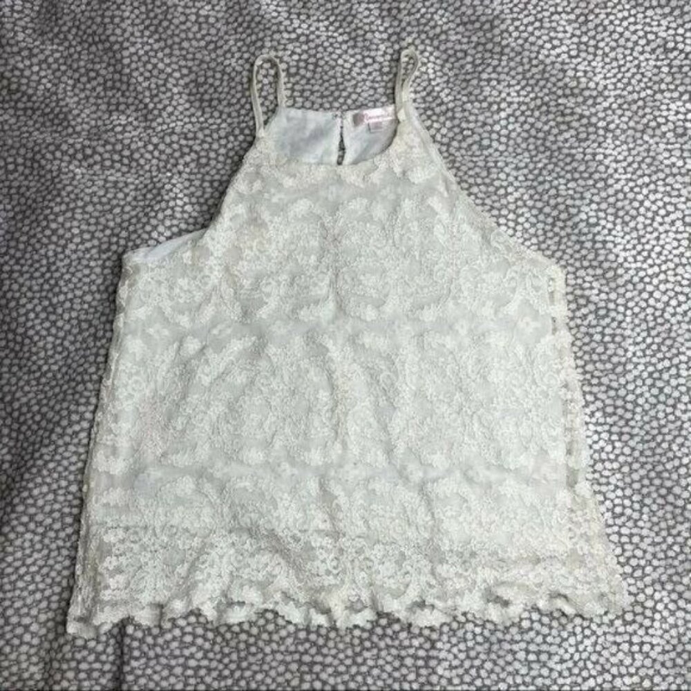 Ivory All Over Lace Romantic Top Small - Picture 5 of 9